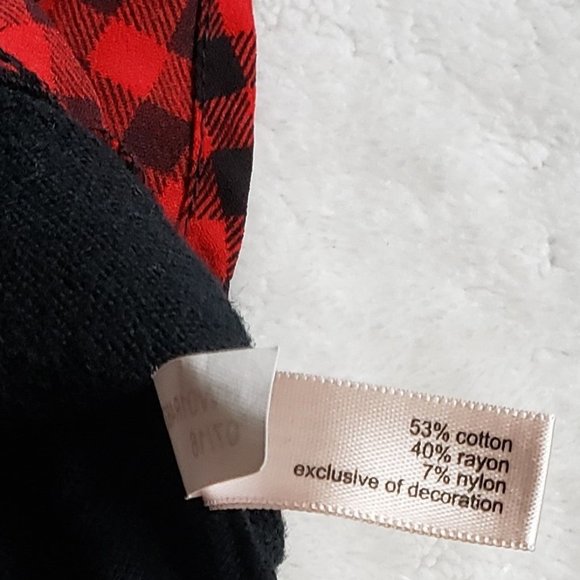 The Limited Black Sweater w/ Buffalo Plaid Layer - Picture 4 of 7